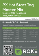 (Coming soon) Hot Start PCR Taq Master Mix (no Dye) - Roke Biotechnologies