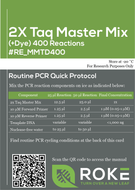 Taq 2X Master Mix (+Loading Dye) - Roke Biotechnologies